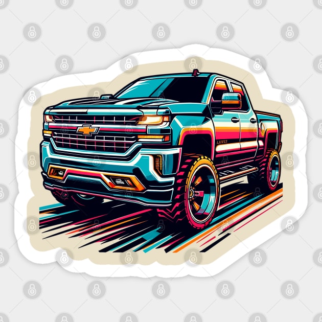 Chevrolet Silverado Sticker by Vehicles-Art